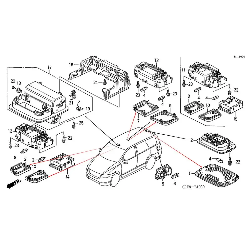 2 шт. светильник для чтения на правой и левой крышке объектива TSX Accord Civic Crosstour