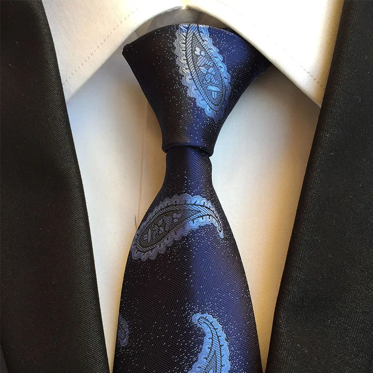 

Sitonjwly 8cm Paisley Floral Neckties Formal Ties for Men Polyester Woven Necktie for Women Wedding Male Gravatas Custom Logo