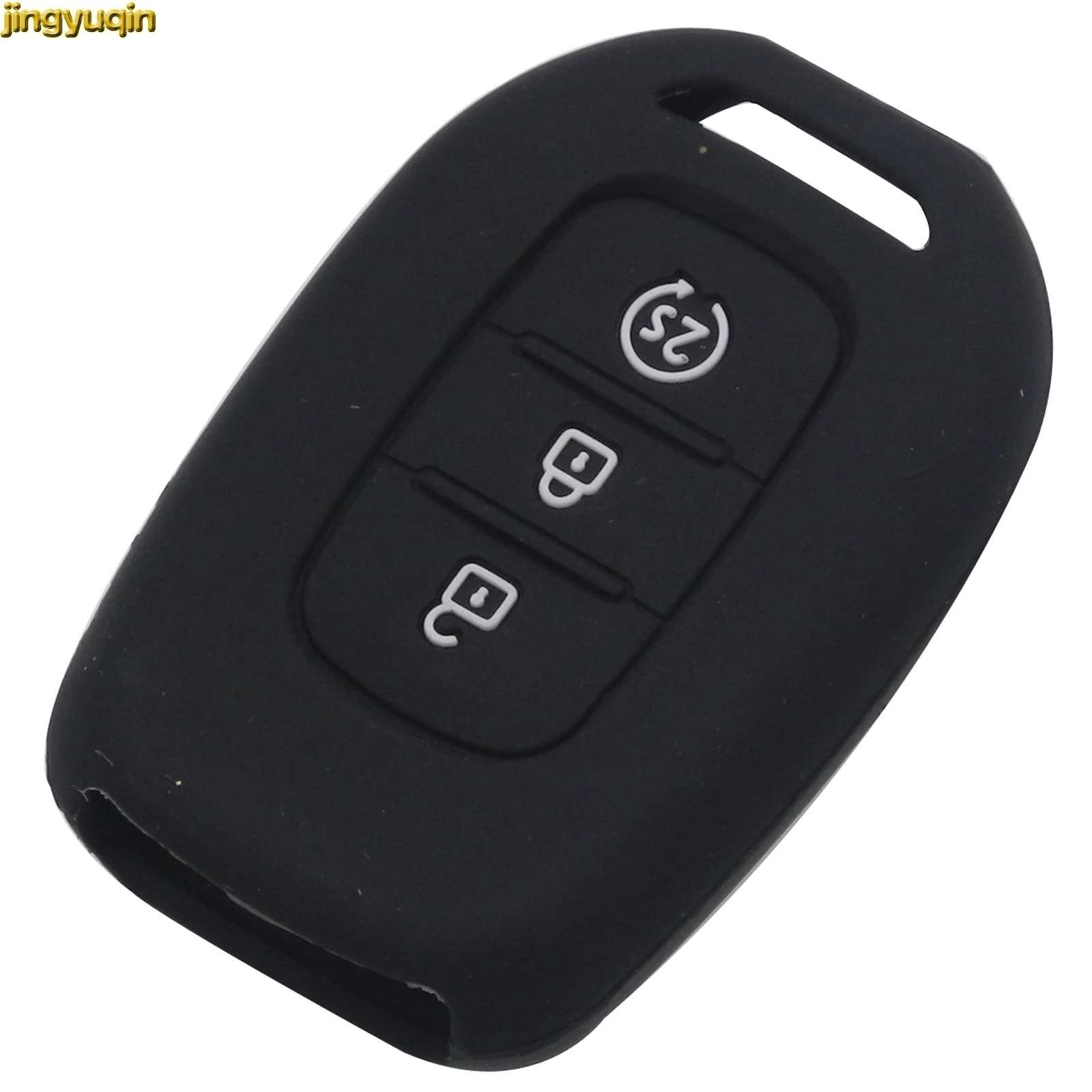 Jingyuqin 3 кнопки силиконовый дистанционный Брелок чехол для 2015 2016 2017 Renault Duster Logan Clio