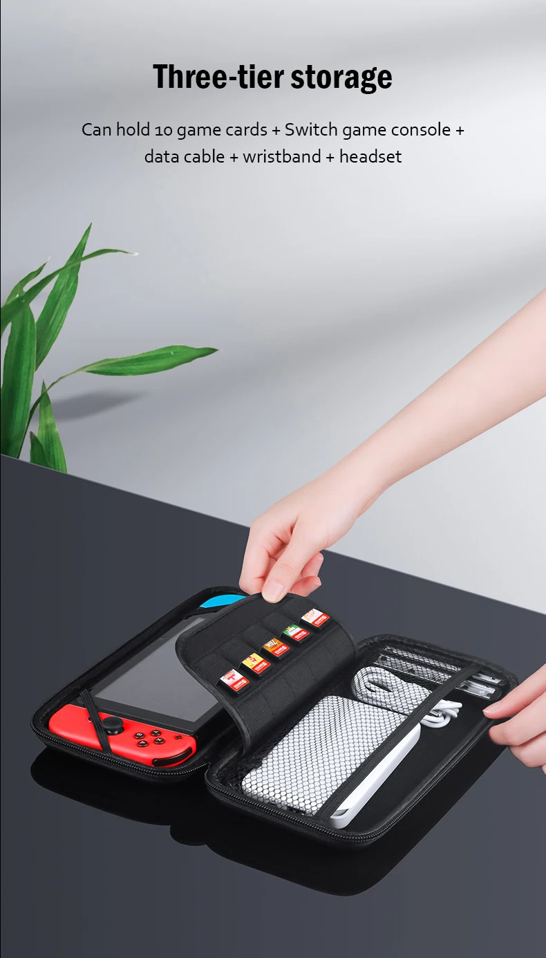 

EAOR Storage Bag for Nintendo Switch Waterproof Carry Case for Nintendo Switch NES Console Joycon Luxury Game Accessories Set