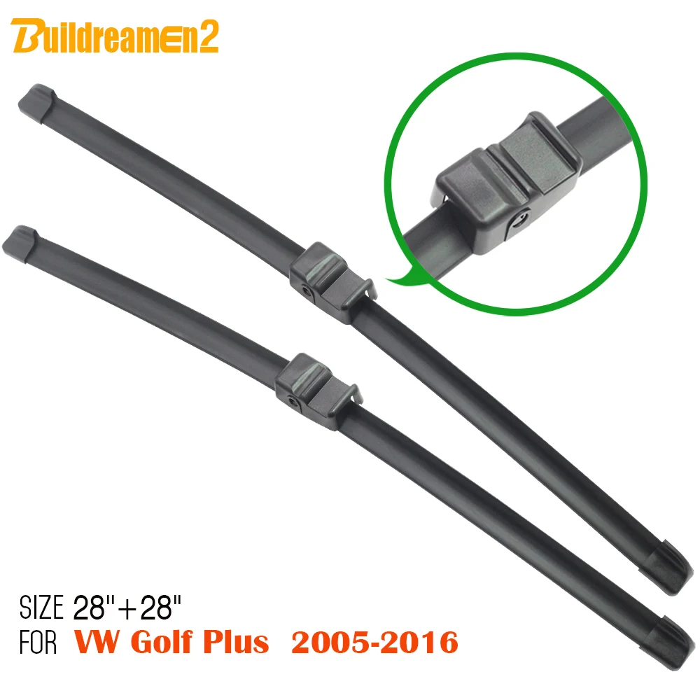 Щетки стеклоочистителя Buildreamen2 без рамы мягкие резиновые щетки для Volkswagen Golf Plus 2005