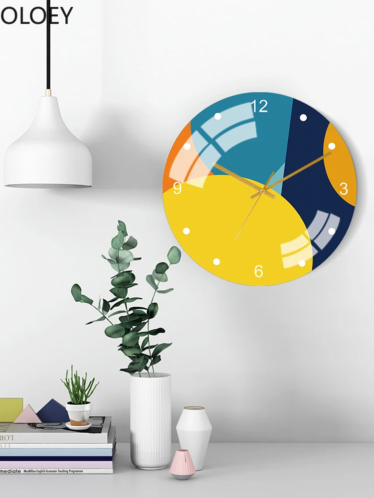 Большие настенные часы для гостиной стеклянная Скандинавская стена спальни