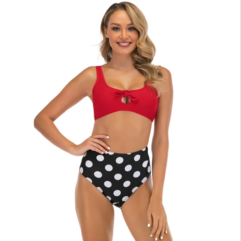 

Ladies Bikini Sexy Swimsuit Women Striped Backless Split Swimsuit