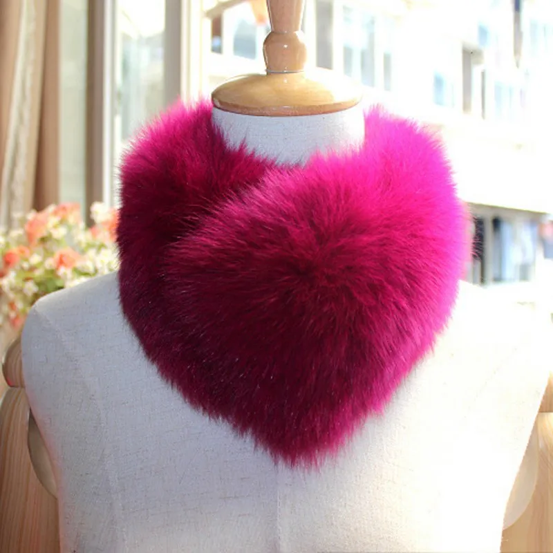

Brand 2021 New Luxury Women Short Scarf Korean Style Solid Real Fox Fur Ring Scarf Female Winter Thick Warm Fur Scarf Bufanda
