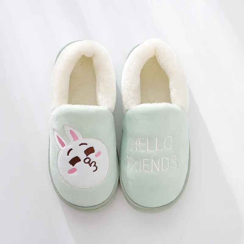 Новинка зимние теплые мягкие женские модные и домашние плюшевые тапочки