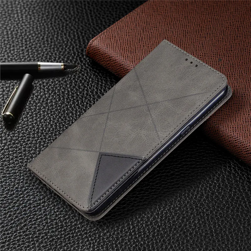 Мягкий чехол для LG K51 K61 телефона с простой поверхностью деловой флип кожаный