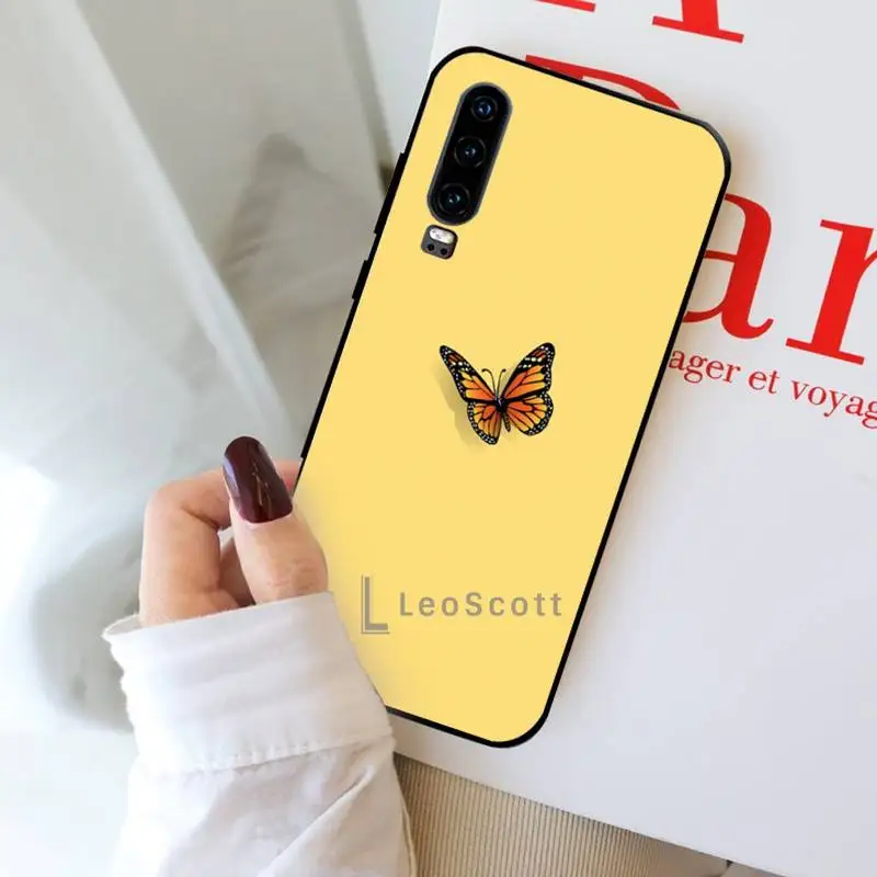 

Cute butterfly blue Phone Case For Huawei Y5 Y6 II Y7 Y9 PRIME 2018 2019 NOVA3E P20 PRO P10 Honor 10