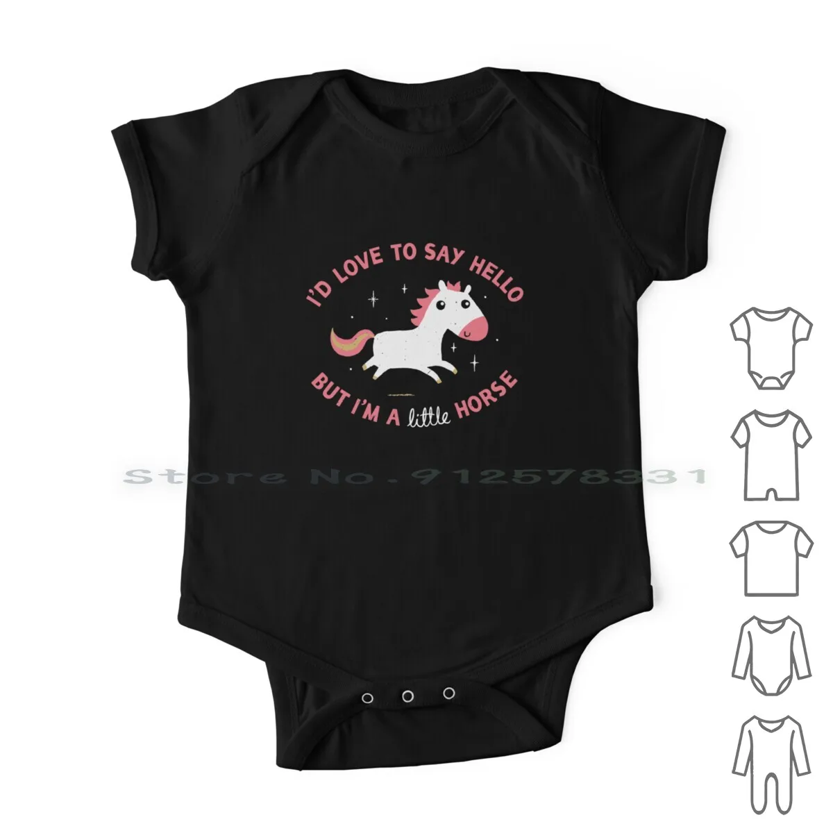 

Одежда для новорожденных I'm A Little Horse, комбинезоны, хлопковые комбинезоны с лошадью, милый тип, типография, Забавный маленький персонаж, Dinomike