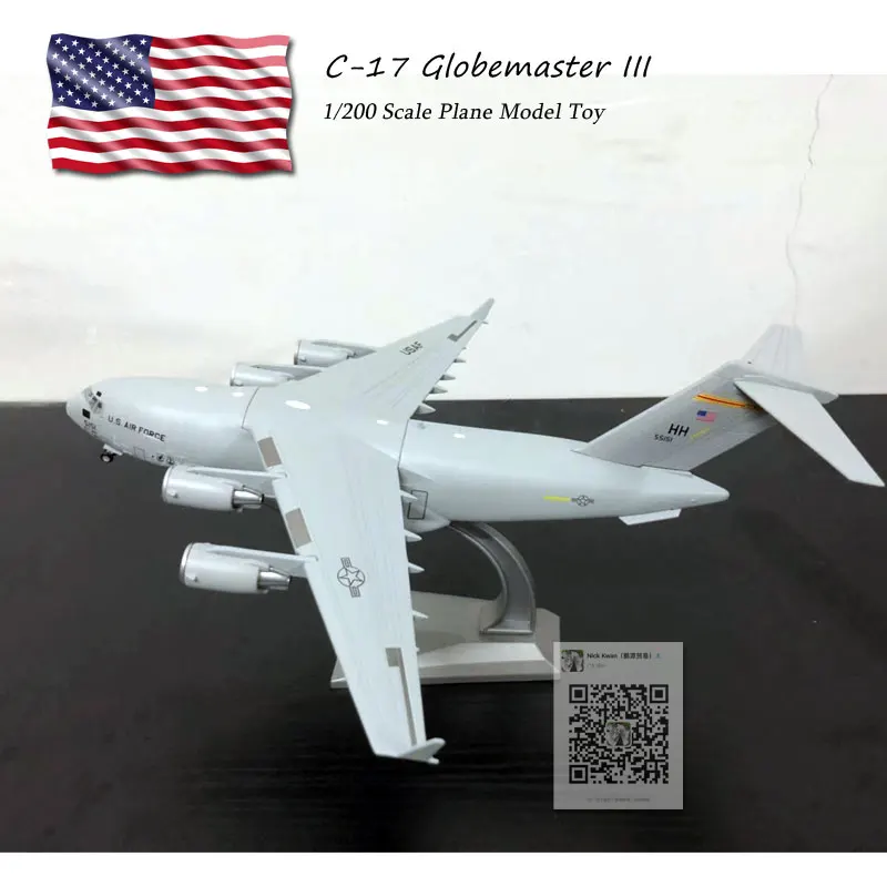 WLTK 1/200 весы C-17 Globemaster III Strategic и Tactical Airlifter литой под давлением металлический армейский самолет модель игрушка для коллекции