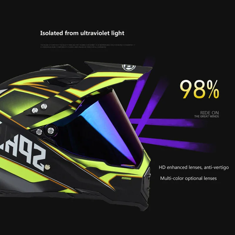 Мотоциклетные шлемы WLT для мотокросса козырек с линзами езды на мотоцикле и