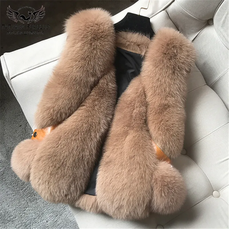 

2021 зимние модные пальто из натурального меха лисы для женщин высокое качество натуральный мех лисы пальто Короткие Реальный Лисий Меховой ...