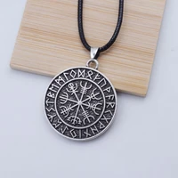 20pcs elder futhark runes compass pendant necklace nordic viking jewelry