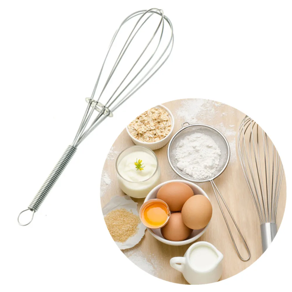 Stainless Steel Egg Beater 6 Inches Hand Blender Spiral Wire Whisk Mixer Bar For Baking Cooking Tools Kitchen Appliances