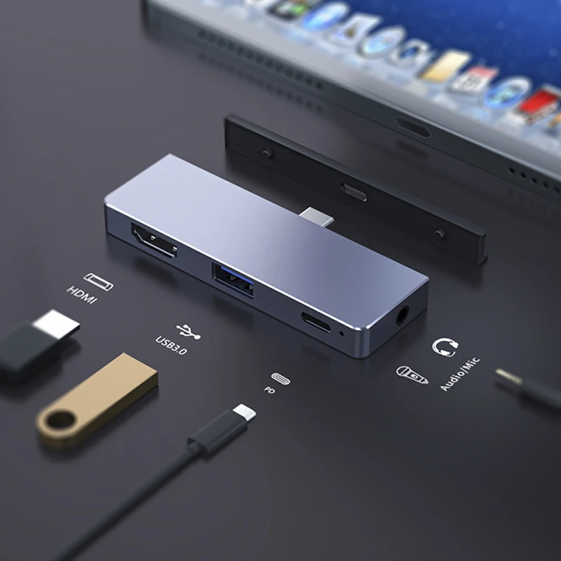 USB C HUB Type to HDMI 3 0 PD Port 5 мм Jack мобильный телефон USB-C адаптер для MacBook Pro iPad | Компьютеры