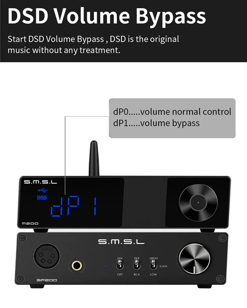SMSL M200 HiFi Bluetooth аудио DAC XMOS AK4497EQ/USB/оптический коаксиальный/декодер DSD512 32 бит/768 кГц с