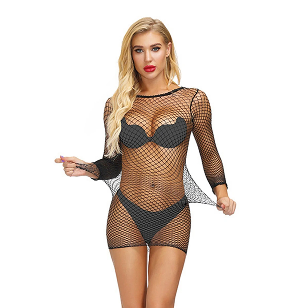 2020 сексуальное женское нижнее белье эротическое мини-платье сетчатые чулки