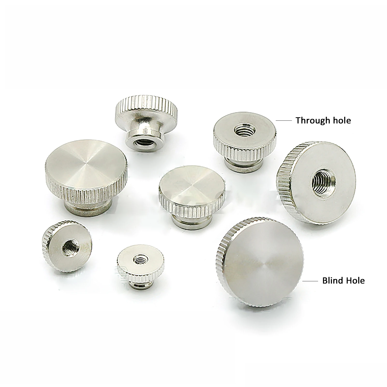 

2/5/10/20PCS High Head Knurled Thumb Nuts Through/Blind Hole Nuts 303 Stainless Steel M2 M2.5 M3 M4 M5 M6