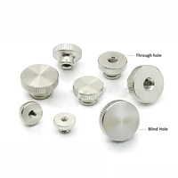 251020pcs high head knurled thumb nuts throughblind hole nuts 303 stainless steel m2 m2 5 m3 m4 m5 m6