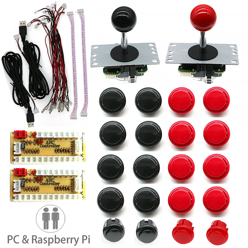 2 игрока копия SANWA Arcade DIY Kit Нулевая задержка USB контроллер для настольных игр