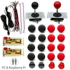 2 игрока копия SANWA Arcade DIY Kit Нулевая задержка USB контроллер для настольных игр джойстик кодировщик к ПК Raspberry Pi Stick копия с поддержкой 30 мм