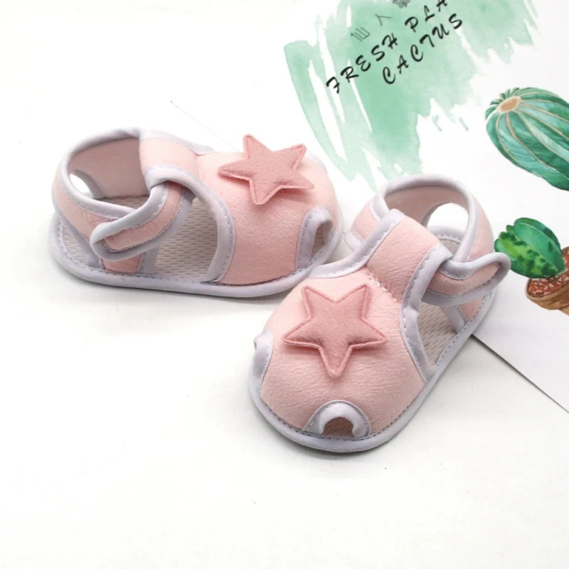 

Summer Canvas Baby Shoes Baby Girl Hollow Plaid Soft-Soled Princess crib shoes Star heart floral insert prewalkers03