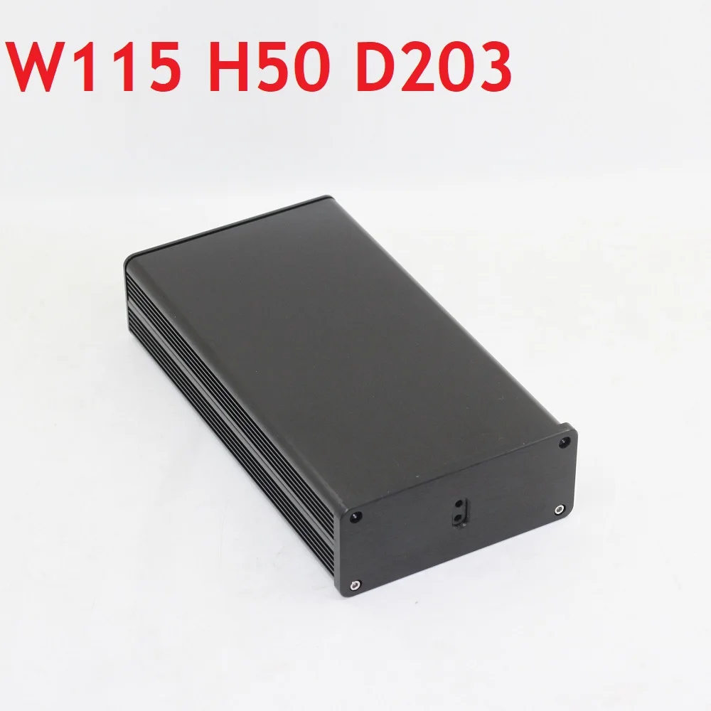 

D203 W115 H50 DAC USB чехол PSU декодер оболочка Сделай Сам анодированный алюминиевый усилитель мощности шасси Мини Размер Hi End Box наушники