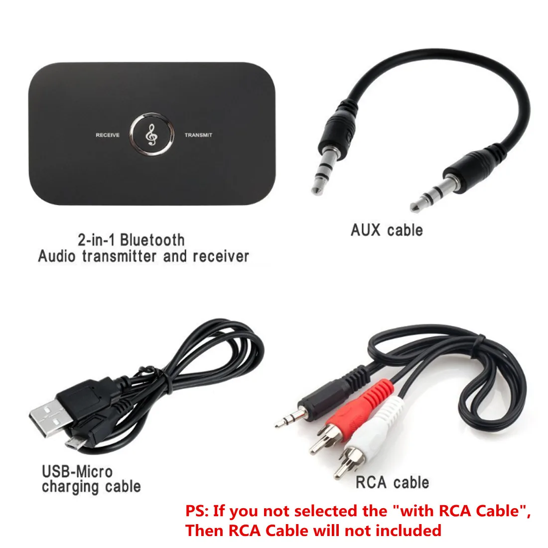 Bluetooth 5 0 аудио ресивер передатчик 2 в 1 RCA 3 мм AUX разъем USB ключ стерео музыкальные
