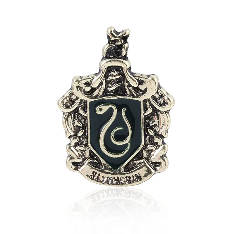SG модные ювелирные изделия Хогвартс Слизерин Гриффиндор Ravenclaw Hufflepuff школьный значок брошь для женщин и мужчин ювелирные изделия - Окраска металла: X07