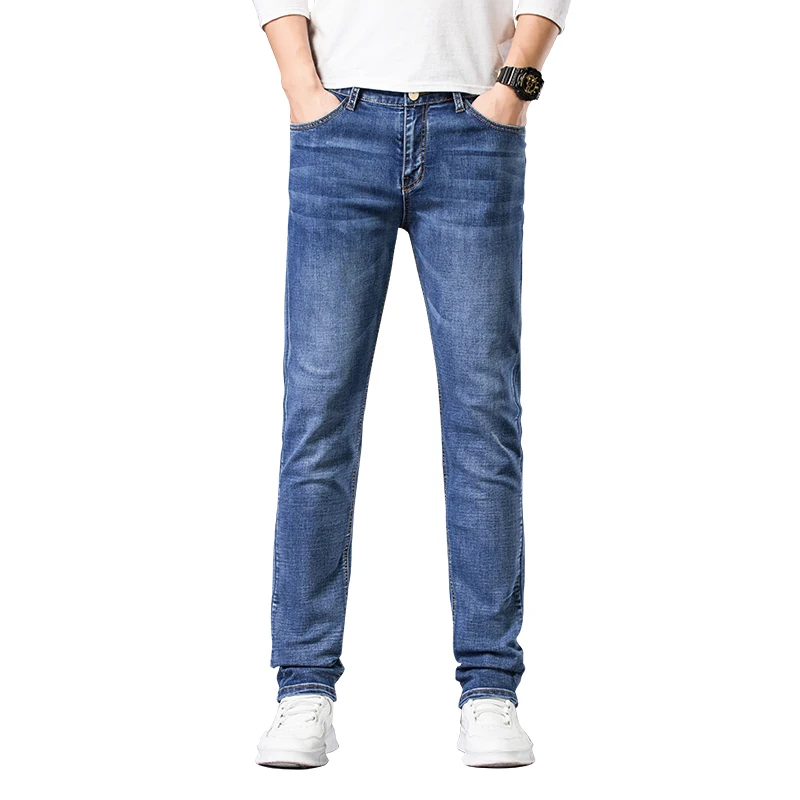 

Men's Jeans 2021 New Brand Business Classic Casual Fashion Top Brand Denim Overalls High Quality Trousers Slim Pants Men Jeans