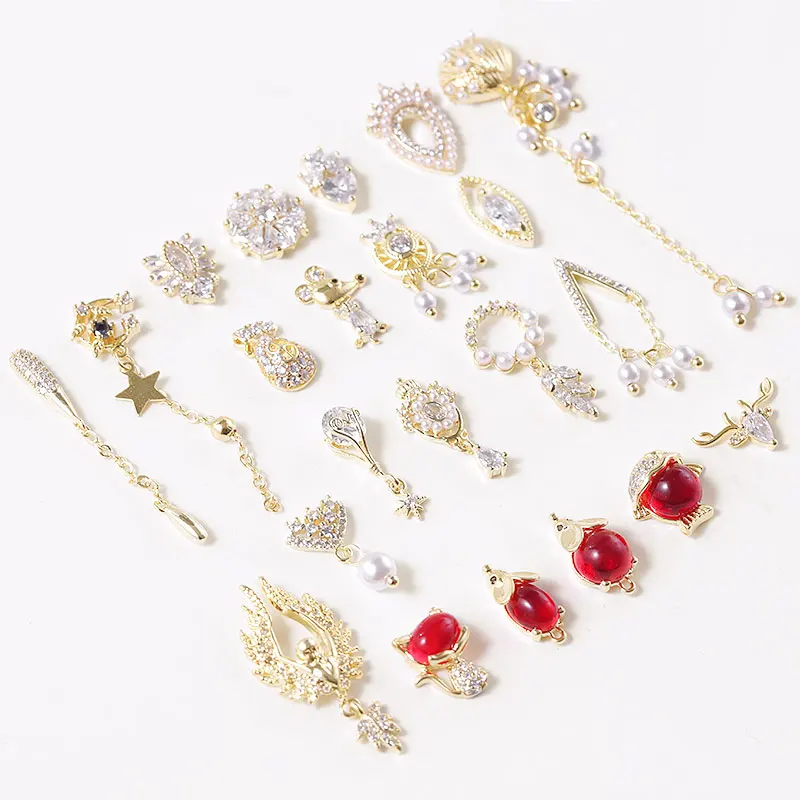 

1Pcs Zircon Stickers for Manicure 2021 Animal Nails Jewelry DIY Decorations Pearl Art Accessories for Nail Design