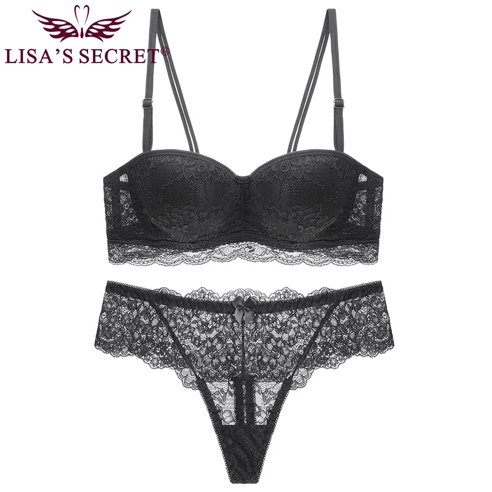Комплект женского кружевного нижнего белья с чашками пуш-ап | Женская одежда