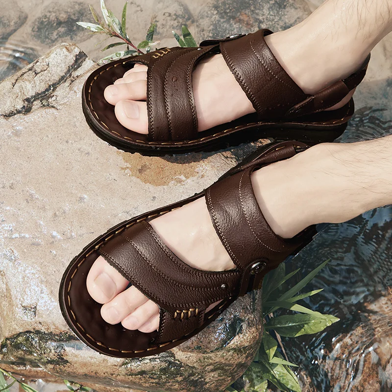 

walking roman de luxury praia em couro samool cuero s geta on masculina sandals piel sandles slippers sandales rubber in for 39