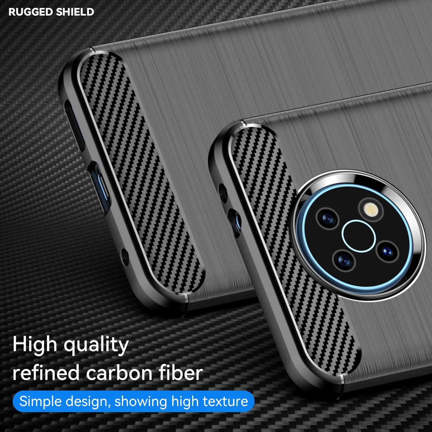 Funda suave de TPU para m&oacute;vil, carcasa de fibra de carbono para Nokia G50, X10, X20, G10, G20, XR20 G, 50, G50-2