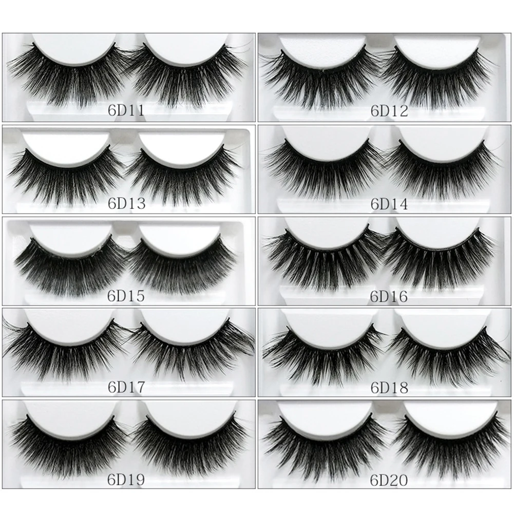 5 пар ручной работы натуральные длинные ресницы для наращивания 6D синтетические