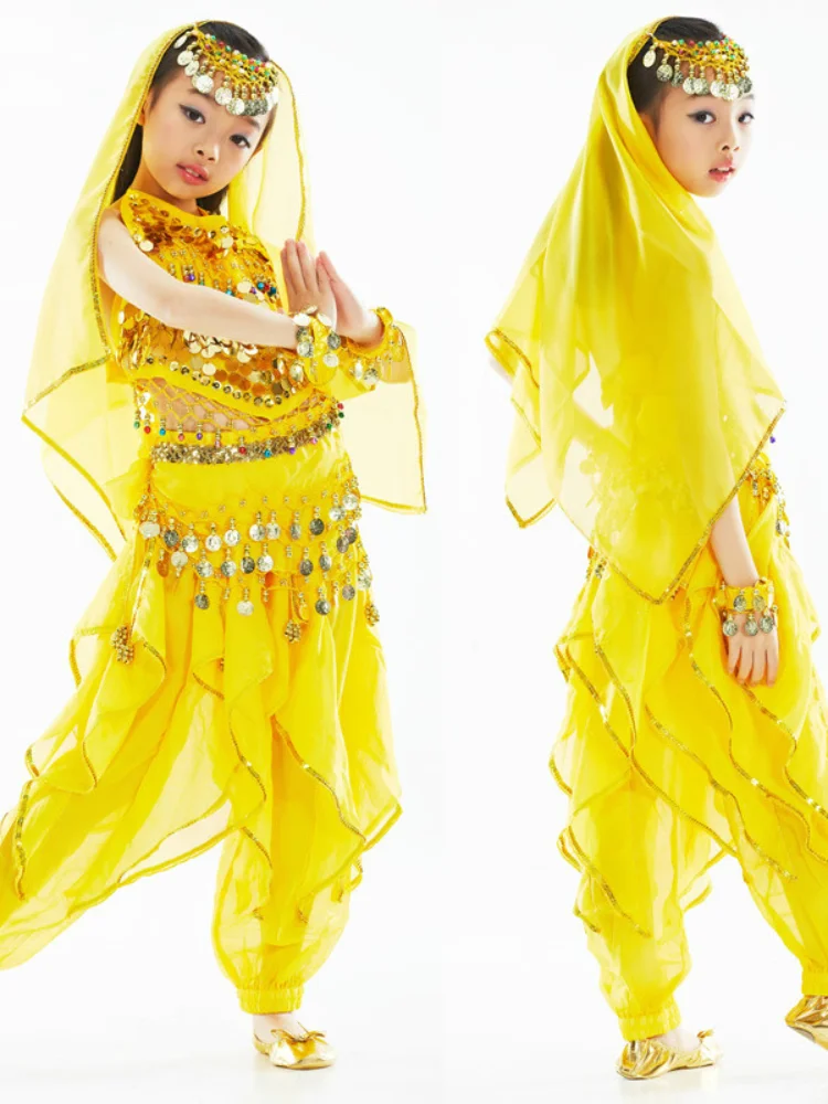 Детский костюм для танца живота танцевальный выступлений в Индийском Стиле