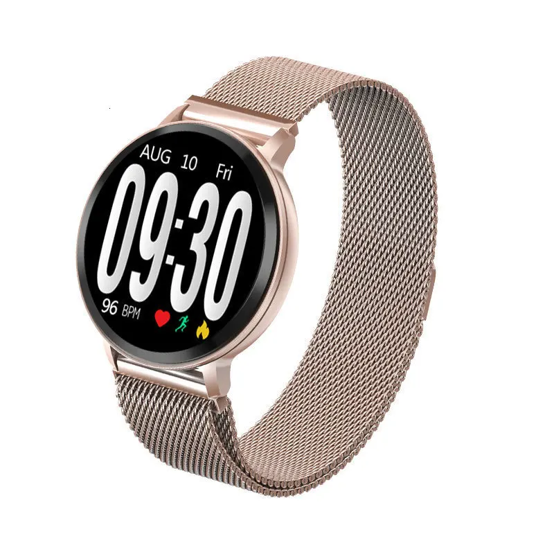 MetalGold S8 Смарт-часы фитнес-трекер монитор сердечного ритма Smartwatch кровяное давление кислородный водонепроницаемый браслет Android IOS - Цвет: MetalGold