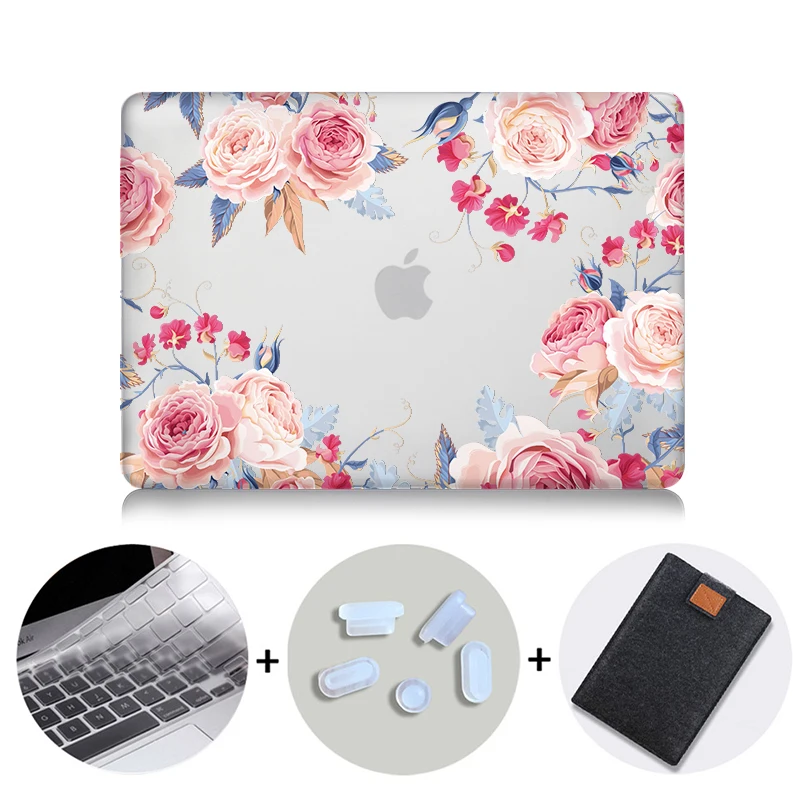 MB15 MTT чехол для ноутбука с цветочным узором и кристаллами для Macbook Air 11 13 Pro retina 13 15 дюймов с сенсорной панелью, Жесткий Чехол для ноутбука - Цвет: MB15