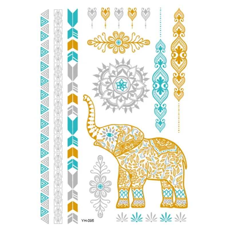 Boho Ethnic Style Fake Tattoos Stickers Unisex Temporary Sticker Mystic Colorful Beauty Body Art Pattern:# | Красота и здоровье