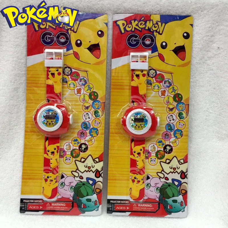 Часы Детские TAKARA TOMY с покемоном Пикачу цветные подсветкой для мальчиков и