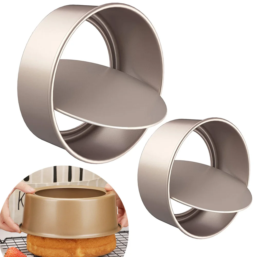 

Форма для выпечки, 6/8 дюйма, из углеродистой стали, с золотым незакрепленным дном, круглая форма для выпечки