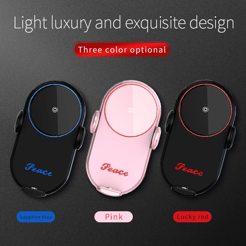 

V30 Car Wireless Charger Mobile Phone Holder Auto Intelligent Magnetic Wireless Fast Charging Quick Charger for Samsung Galaxy