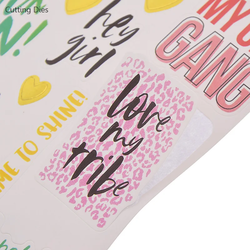 2019 Новое поступление красочные бумажные наклейки с английскими буквами для