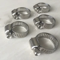 10pcs stainless steel adjustable drive hose clamp fuel line worm size clip hoop hose aluminum clamps ring tube hand held pipe