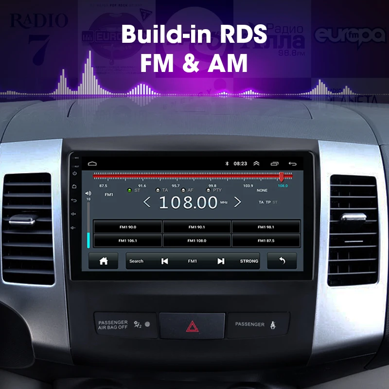 JMCQ 9 &quotдля Mitsubishi Outlander 2 2005-2012 автомобильный Радио 2G + 32G RDS Android плеер GPS Мультимедиа