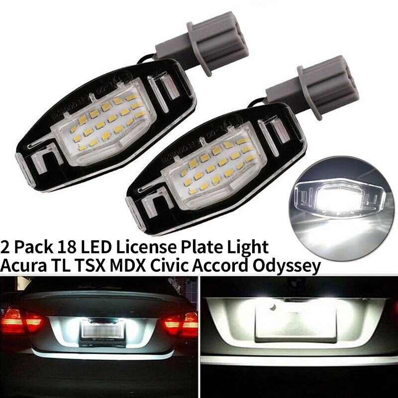 2X 18 светодиодов подсветка номерного знака прямо подходит для Acura TL TSX MDX Honda Civic Accord|