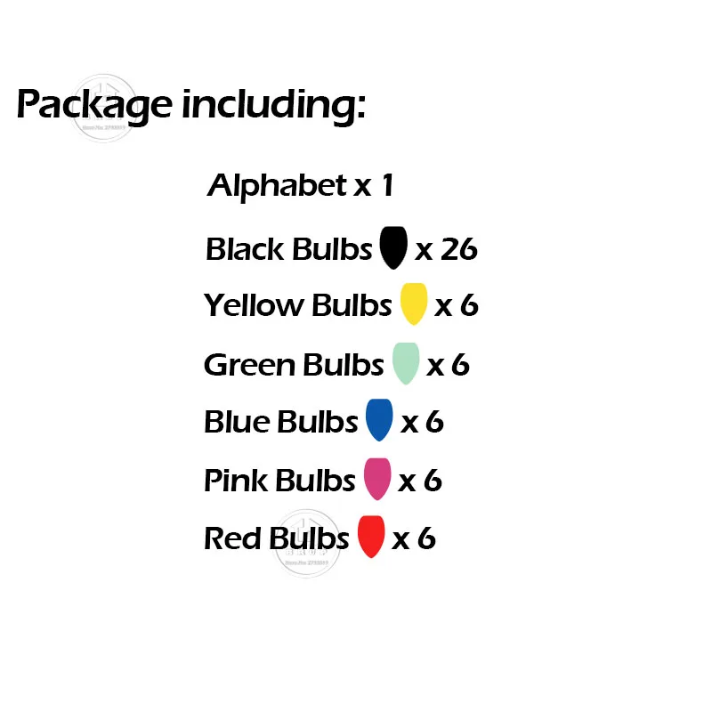 

XXL Large Size Scary Alphabet Wall Stickers With Colorful Bulbs Wall Decals Will's Alphabet Stickers for Living Room Bedroom DIY