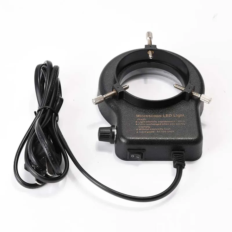 HAYEAR 3.5X~90X Zoom Magnification Stereo Microscope For Industrial PCB Repair Sturdy Pillar Stand Powerful 56-LED Ring Light |