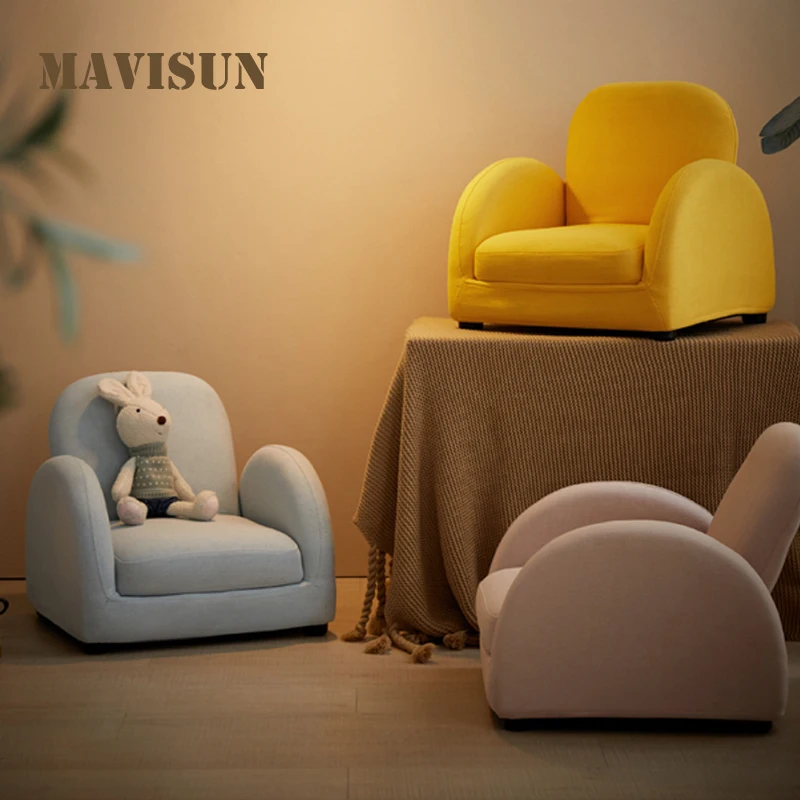 

Cute Styling Fabric Children's Sofa Baby Reading Comfortable And Generous Mini Lazy Small Sofa Backrest Learning Stool