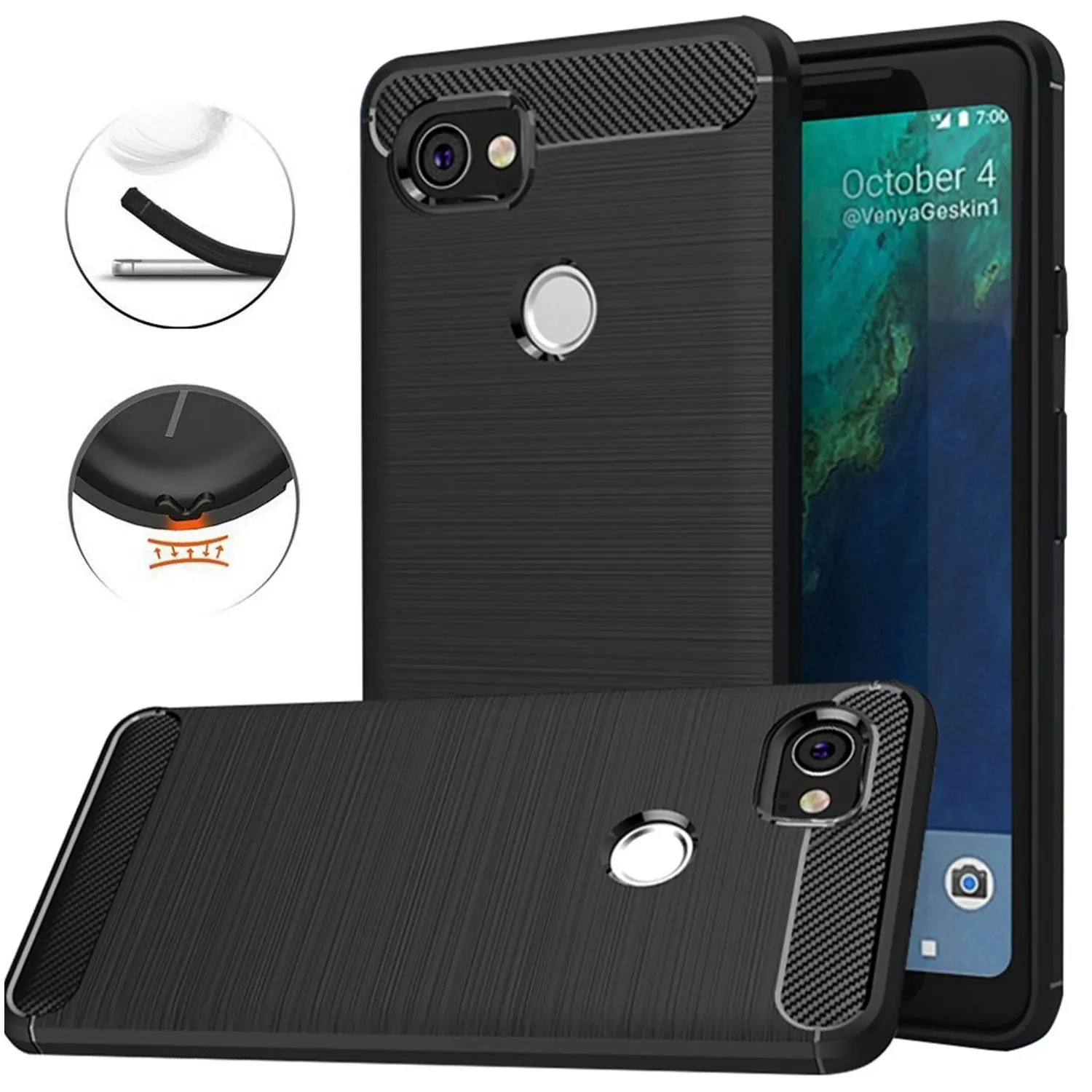Для Google Pixel 2/Pixel 2 XL/Pixel 3/Pixel 3 XL чехол тонкий ясное прозрачное покрытие Мягкий ТПУ силиконовый телефон защитный чехол сумка