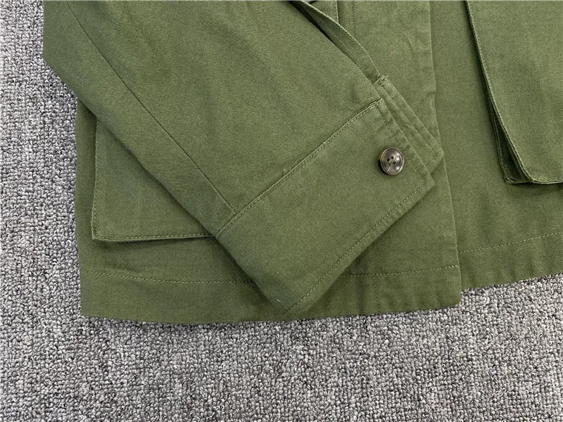 

Autumn Winter Women Jacket Multi-pocket Turn-down Collar Single Breasted Simple Coat